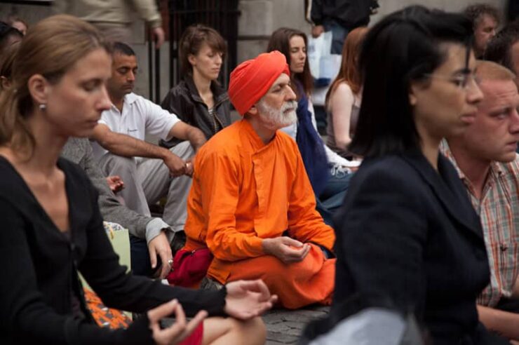 Image for Flash mob meditations awaken public interest