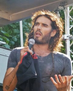 Russell Brand at the anti-austerity march, London, 21 June 2014