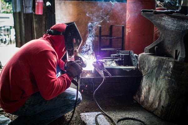 Kevin Boys - London blacksmith. Photo: Alexander Walker