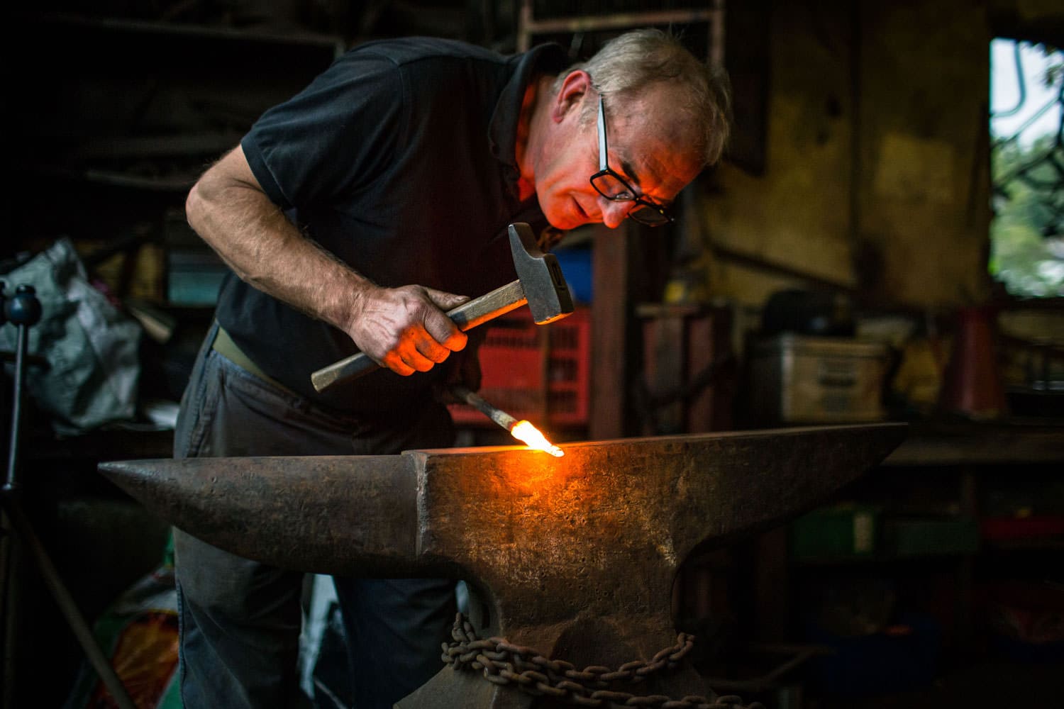 Kevin Boys - London blacksmith. Photo: Alexander Walker