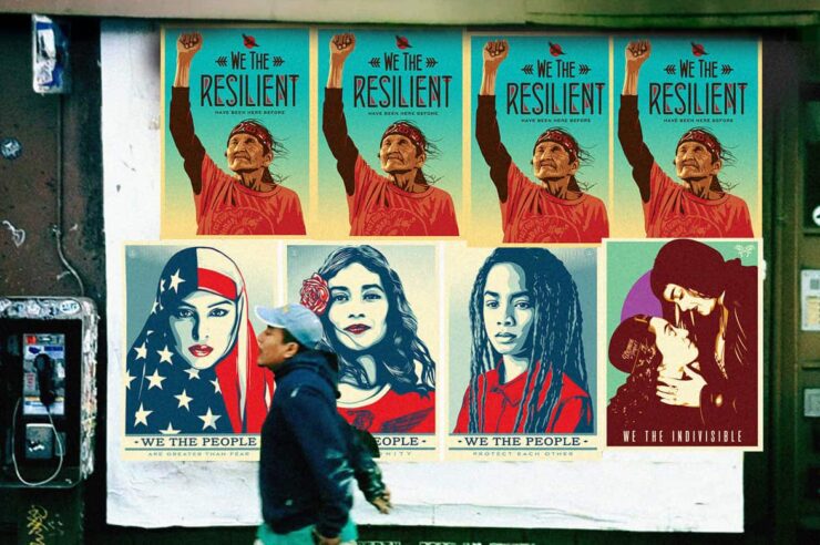 Image for US street art celebrates common bonds as Trump enters the White House