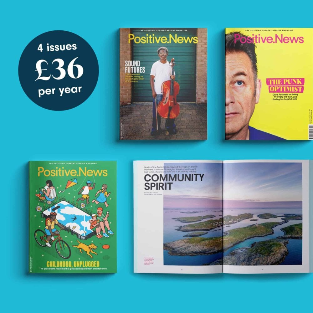 Positive News issue covers