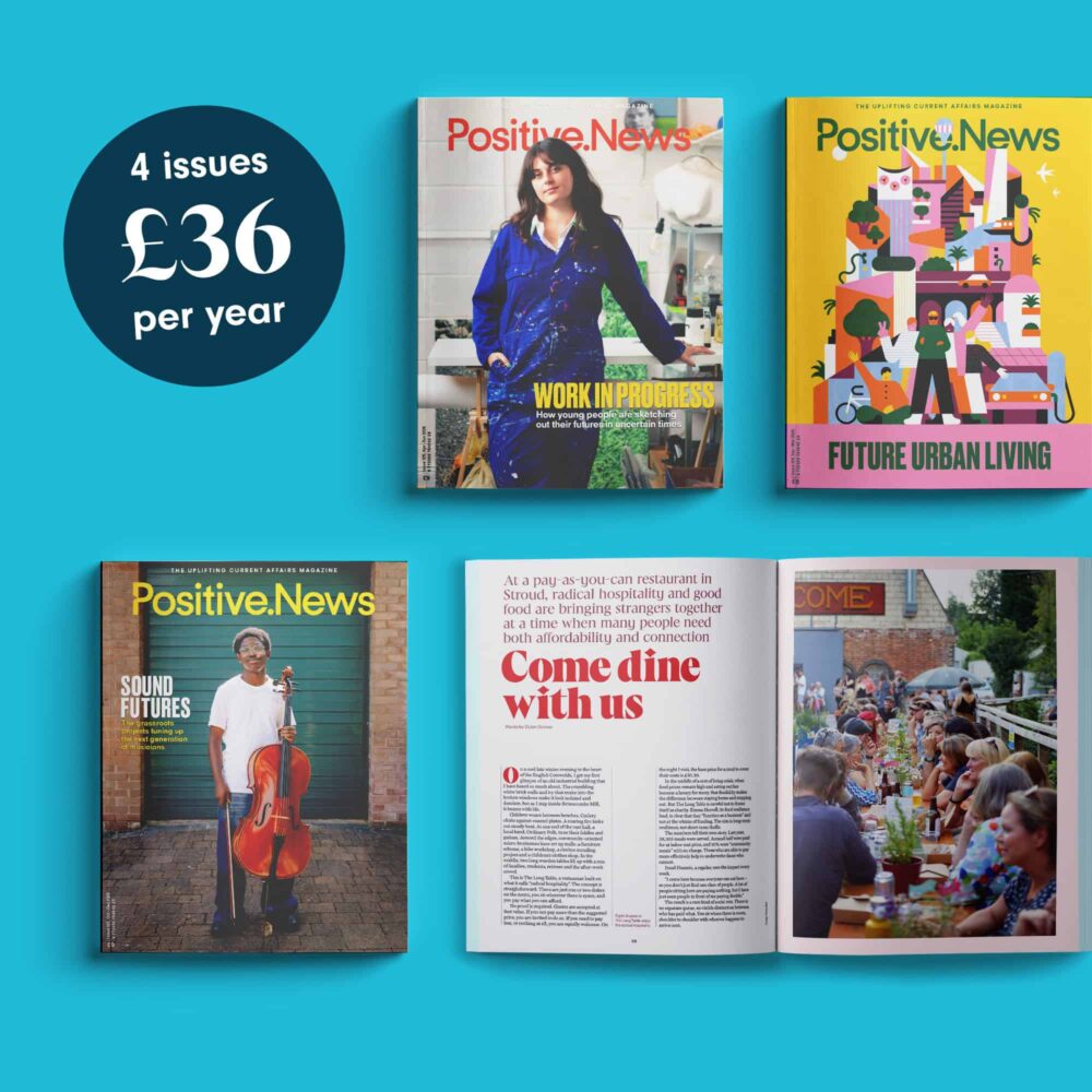 Positive News issue covers