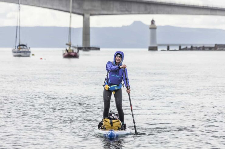 Image for Paddleboarder sets two world records in coast-to-coast plastic pollution challenge