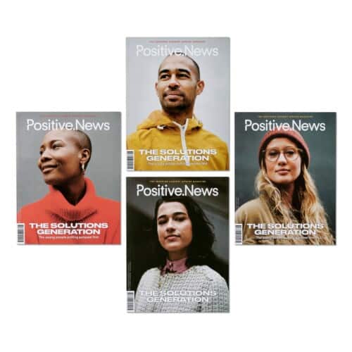 Four covers – collector's set: Positive News #96