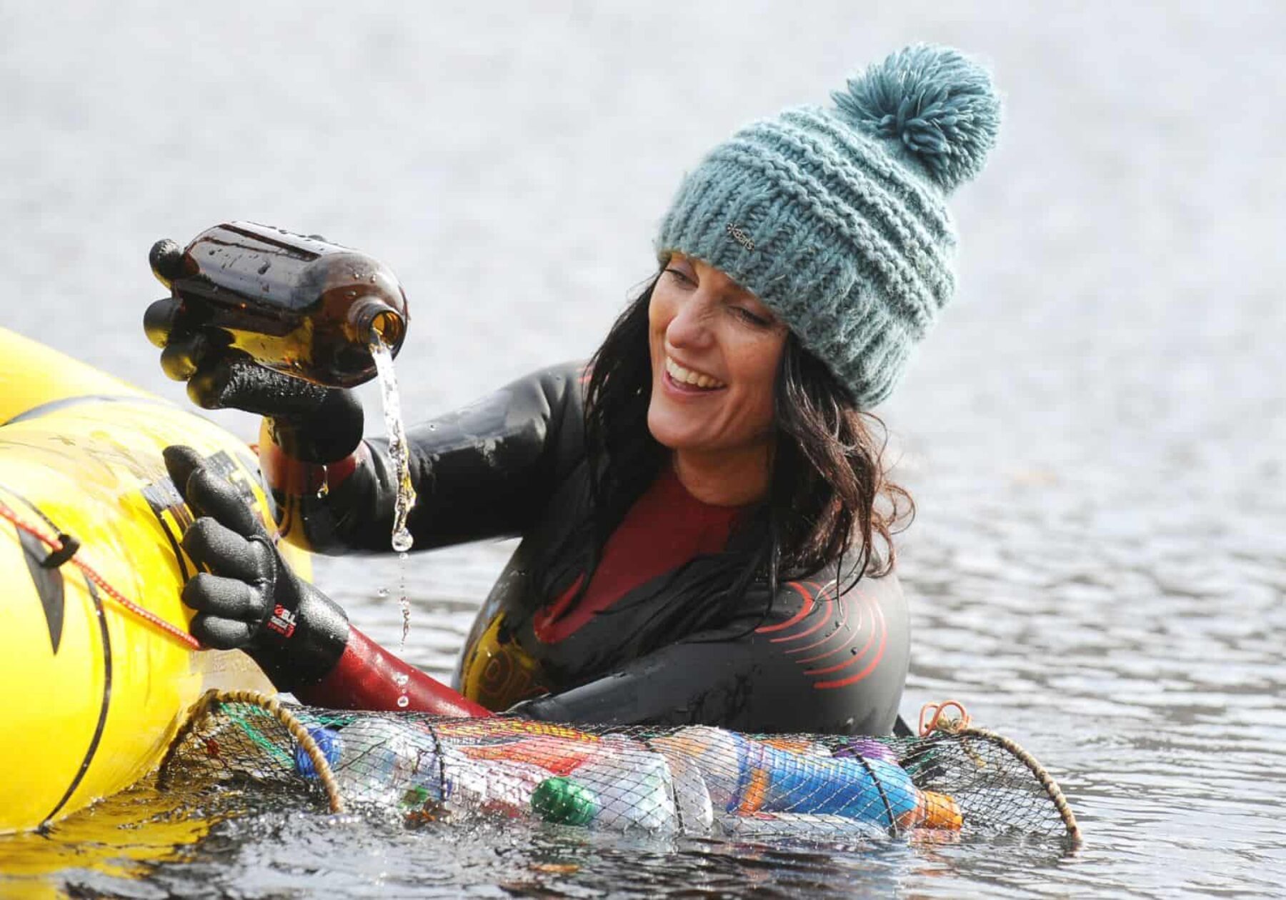 Image for Campaigner swims from summit of Snowdon to the sea to highlight plastic pollution