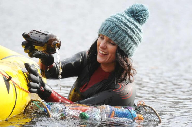 Image for Campaigner swims from summit of Snowdon to the sea to highlight plastic pollution