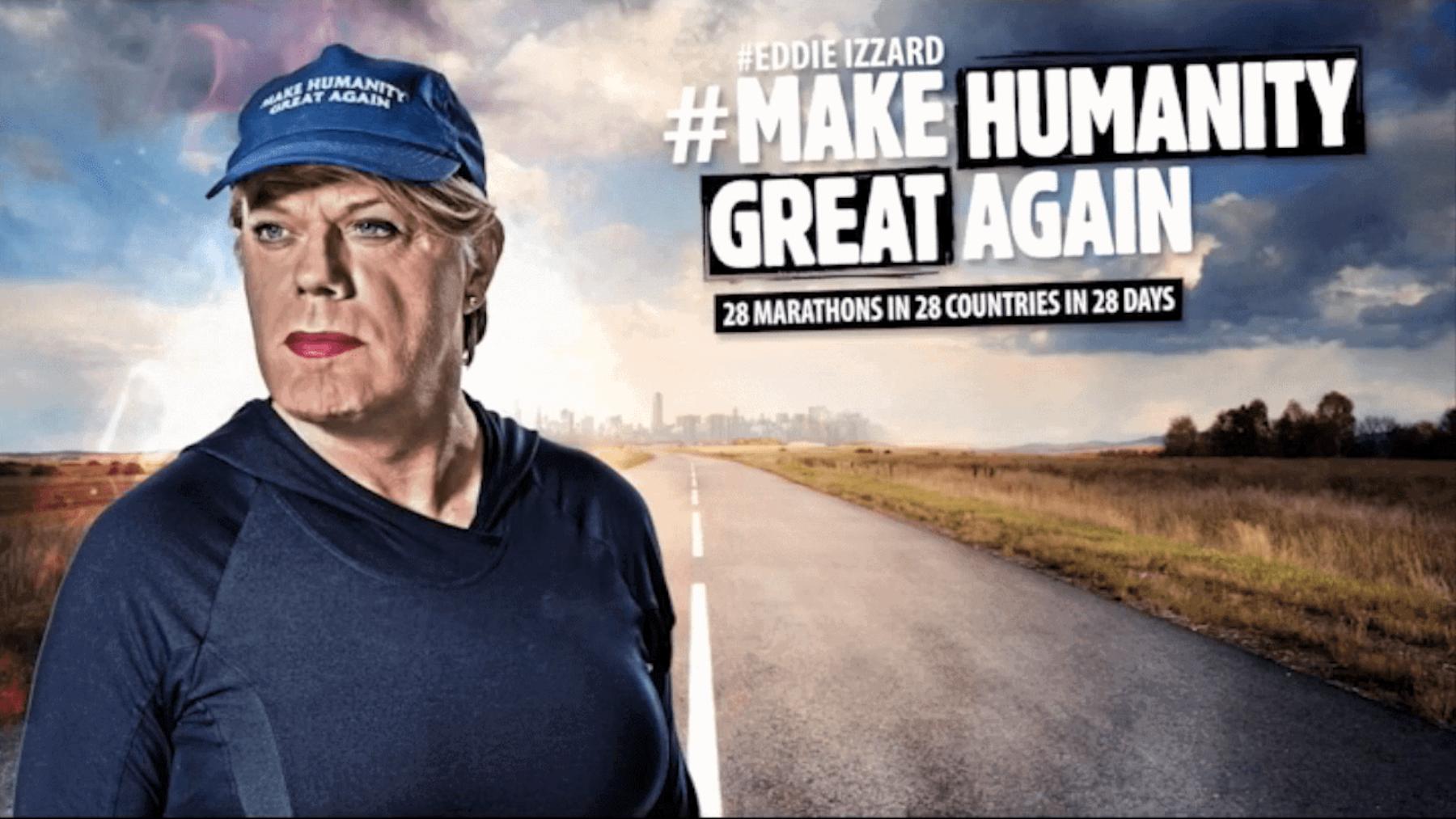 Image for Eddie Izzard undertakes Europe-wide marathon challenge to promote unity