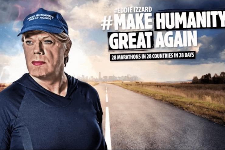 Image for Eddie Izzard undertakes Europe-wide marathon challenge to promote unity