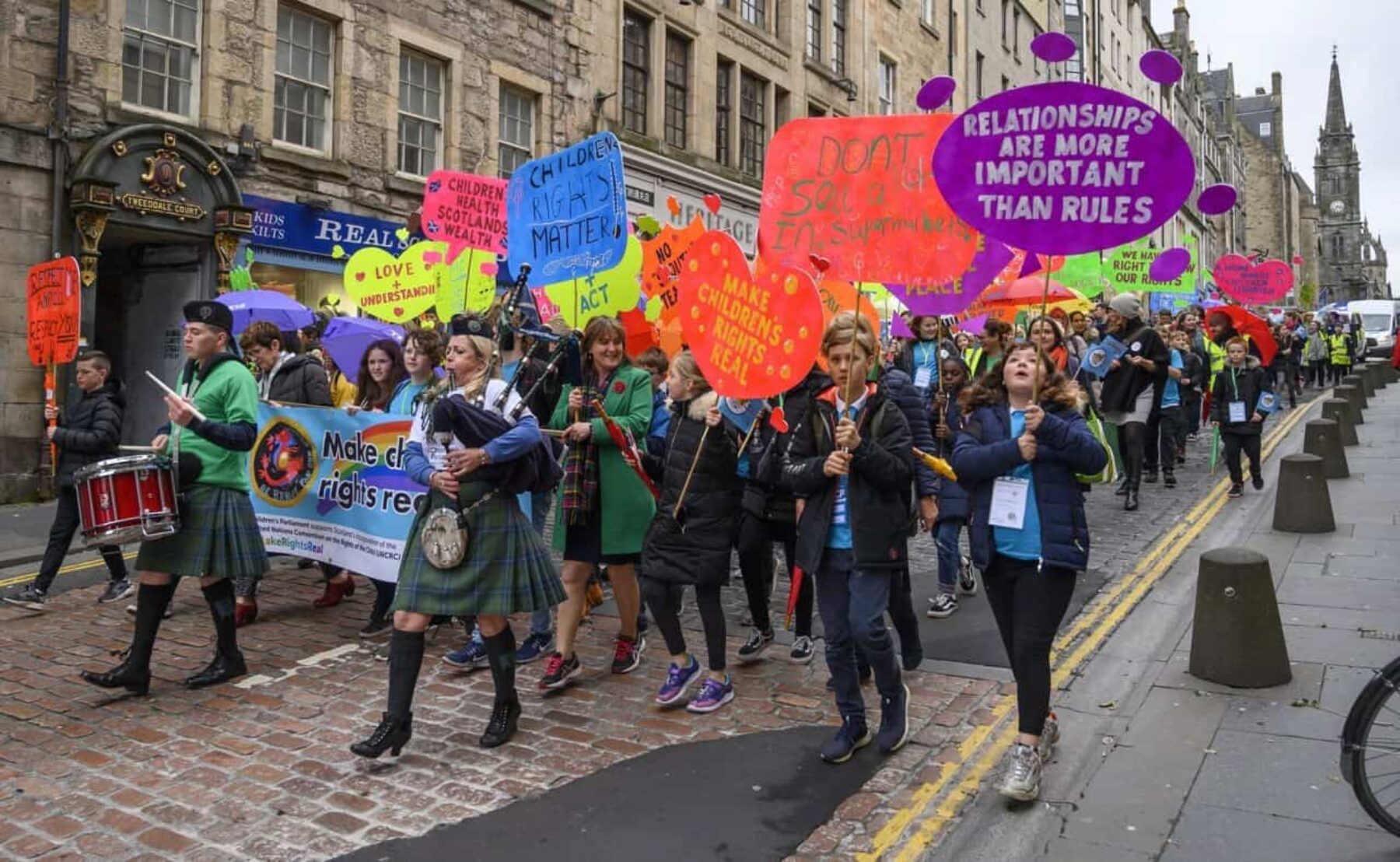 Image for Children march for their rights in Scotland