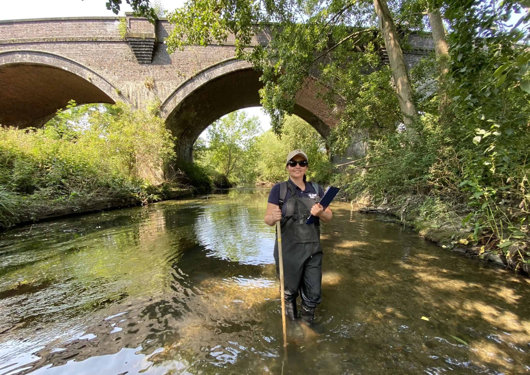 Conservation jobs: Carolina Pinto spends much of her workday wading through water