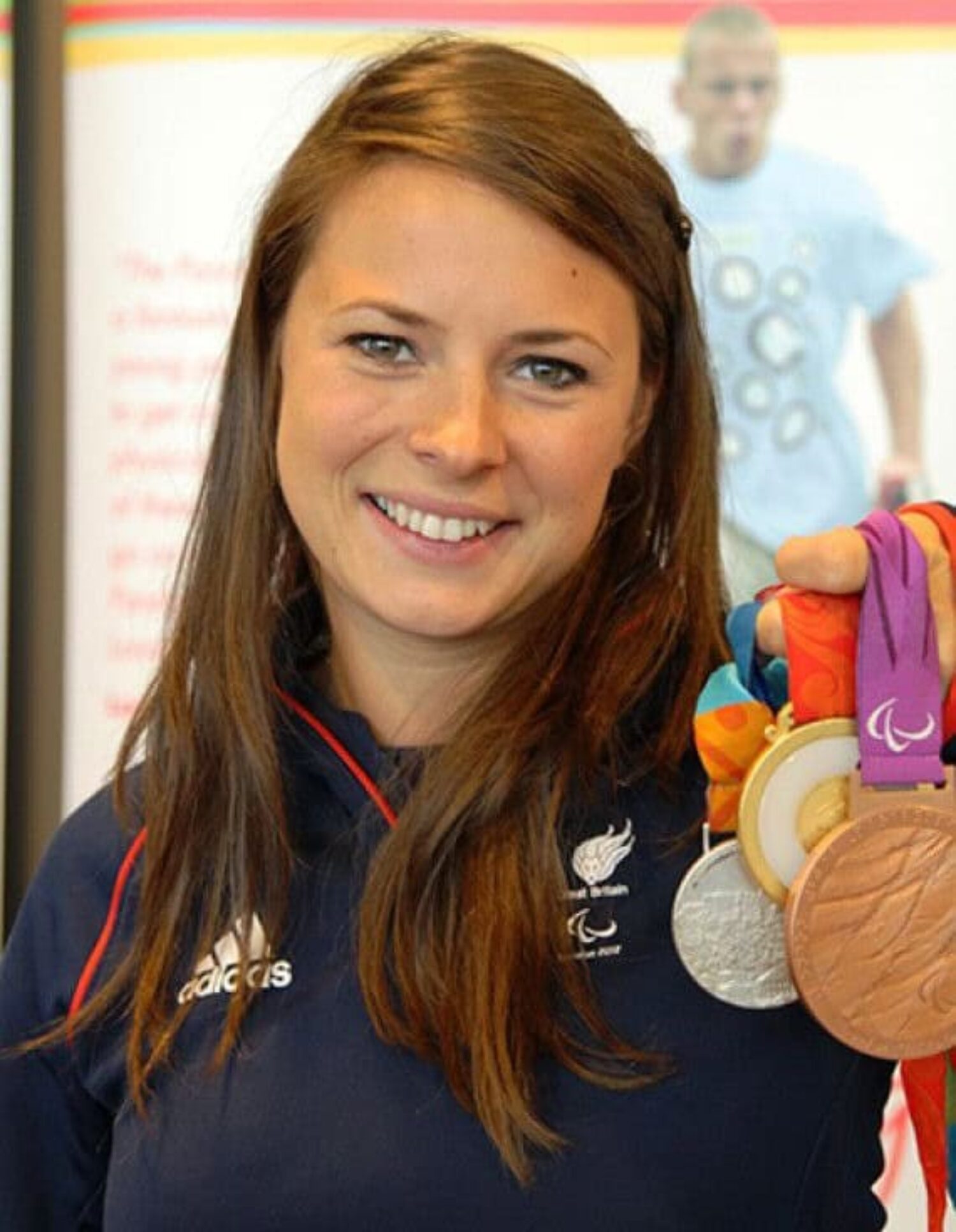 Johnson with her medals