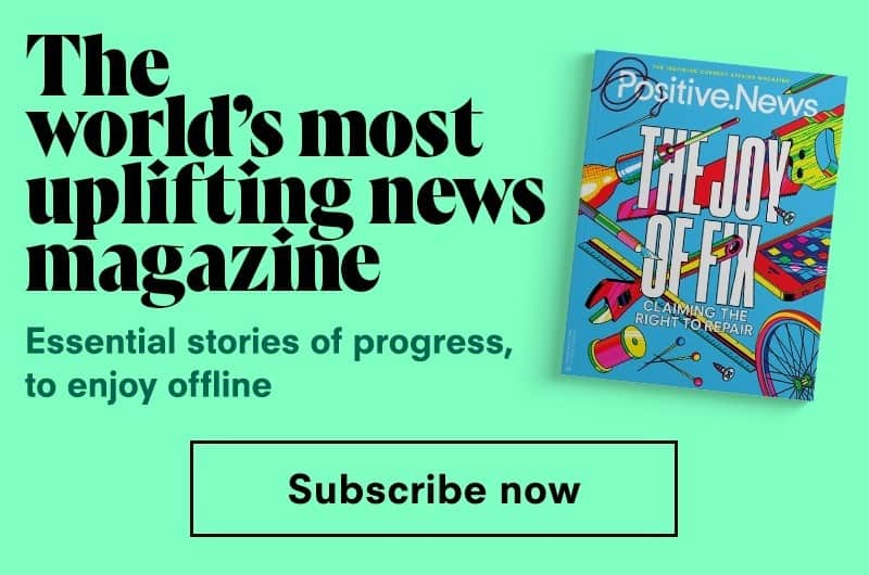 Ad to encourage subscriptions to Positive news