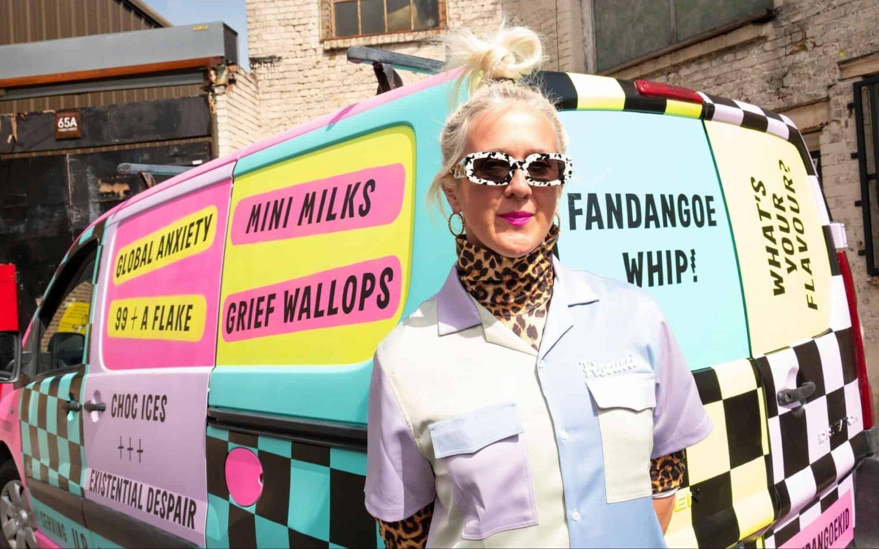 Image for The artist touring the UK in an ice-cream van, to talk about grief
