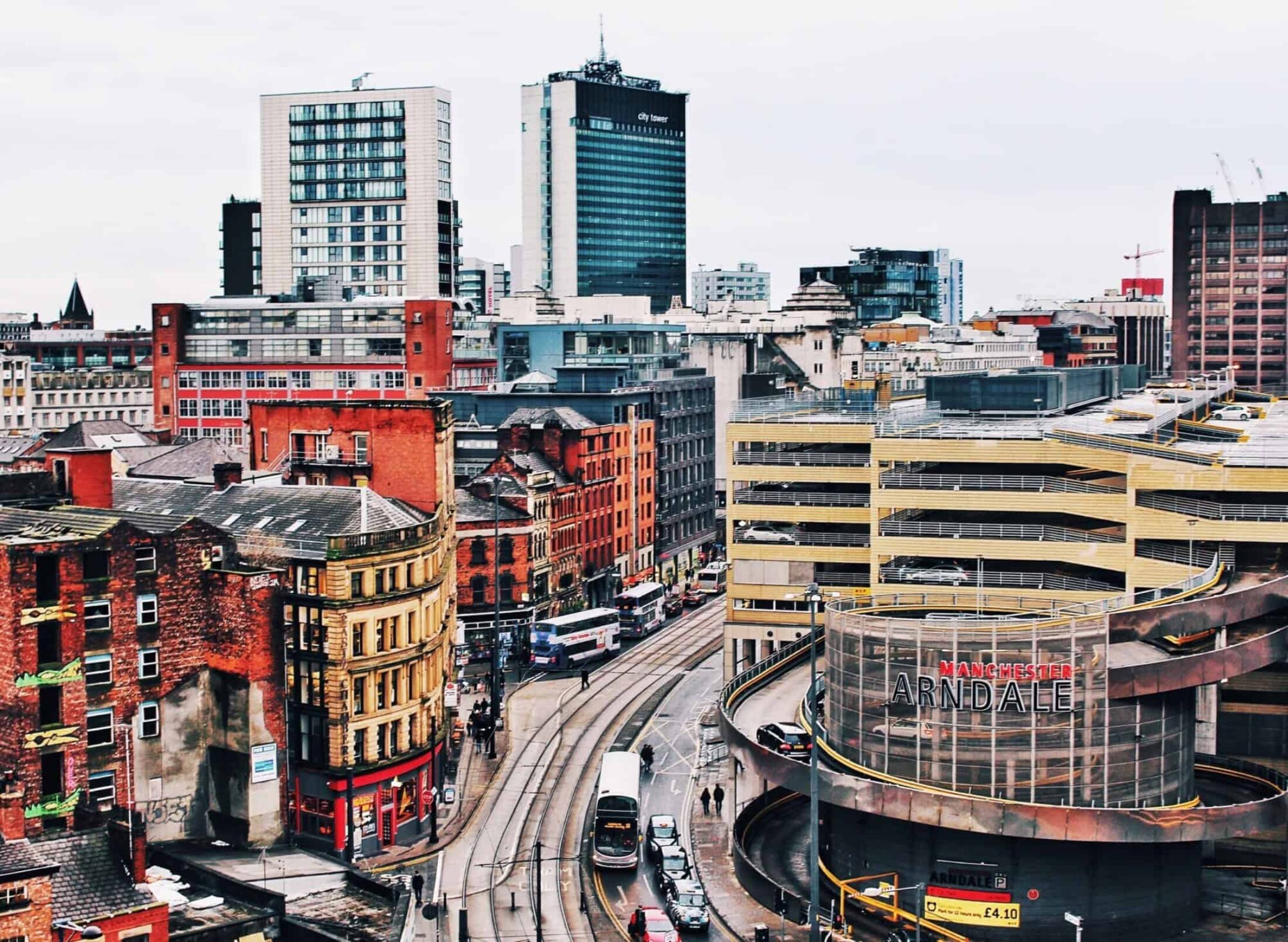 An urban scene in Manchester