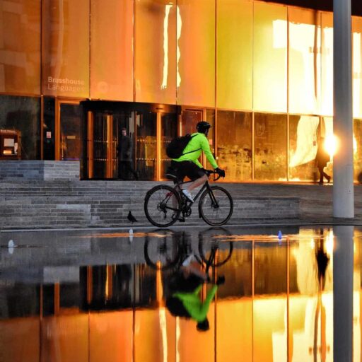 Cyclist in Birmingham