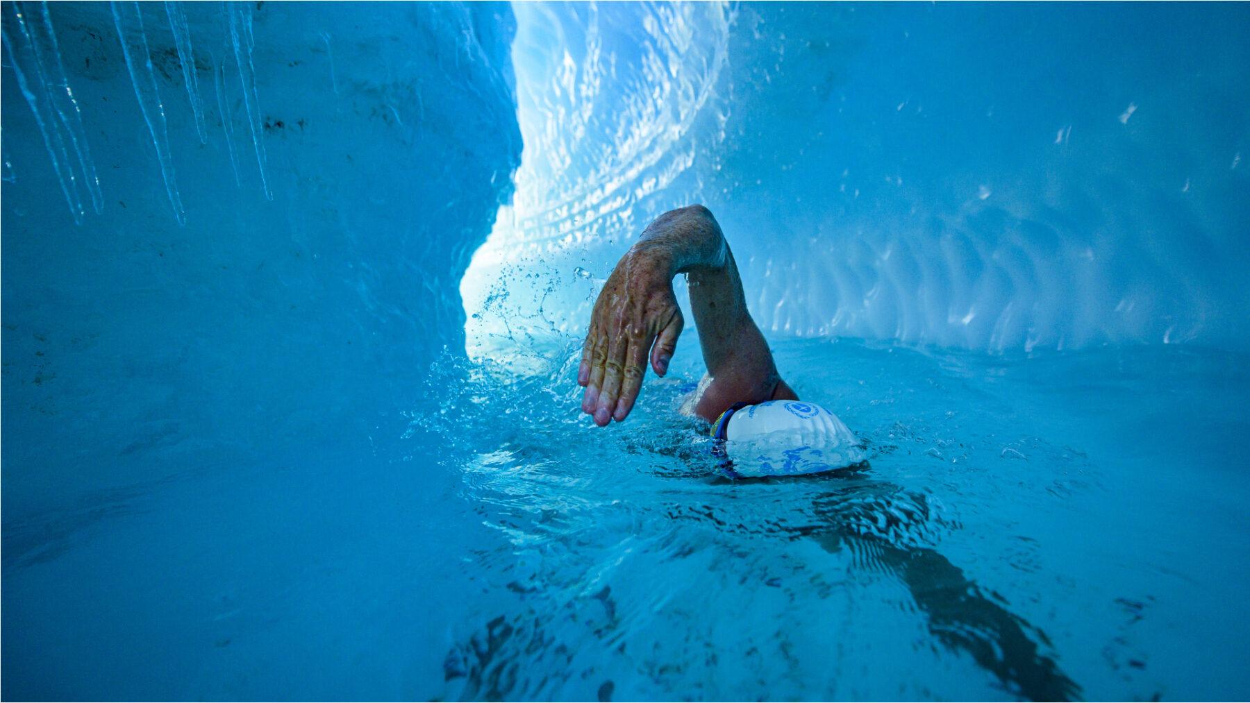 Image for ‘Speedo diplomacy’: the climate campaigner who swims with icebergs