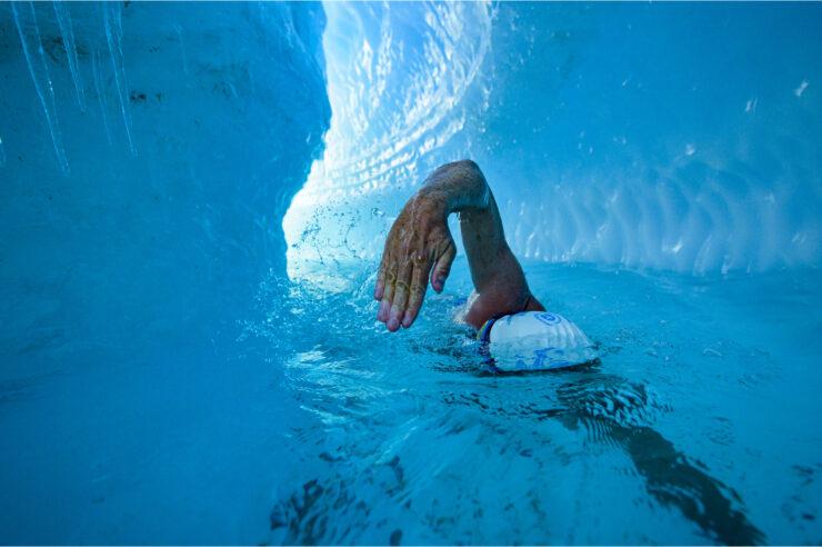 Image for ‘Speedo diplomacy’: the climate campaigner who swims with icebergs