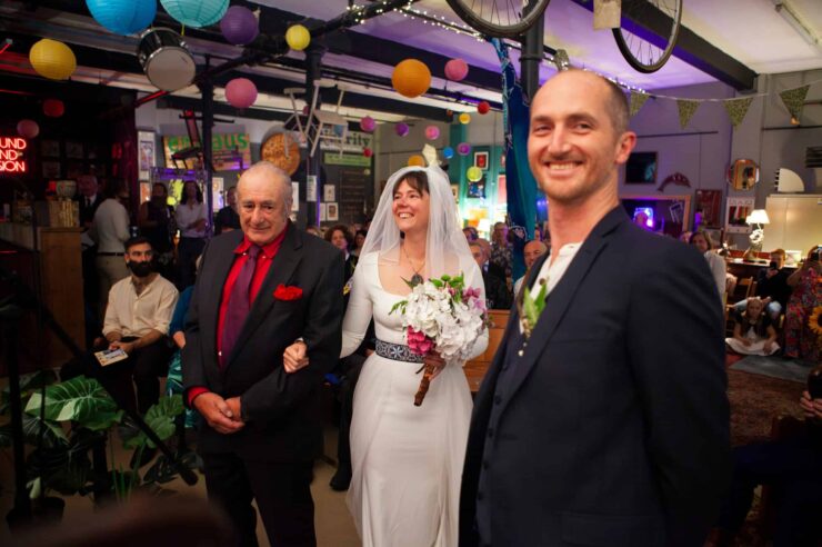 Image for Thrifty couple choose a charity shop for their ‘shiny, sustainable wedding’