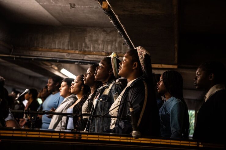 Image for Playing between the lines: the orchestra that performs in car parks