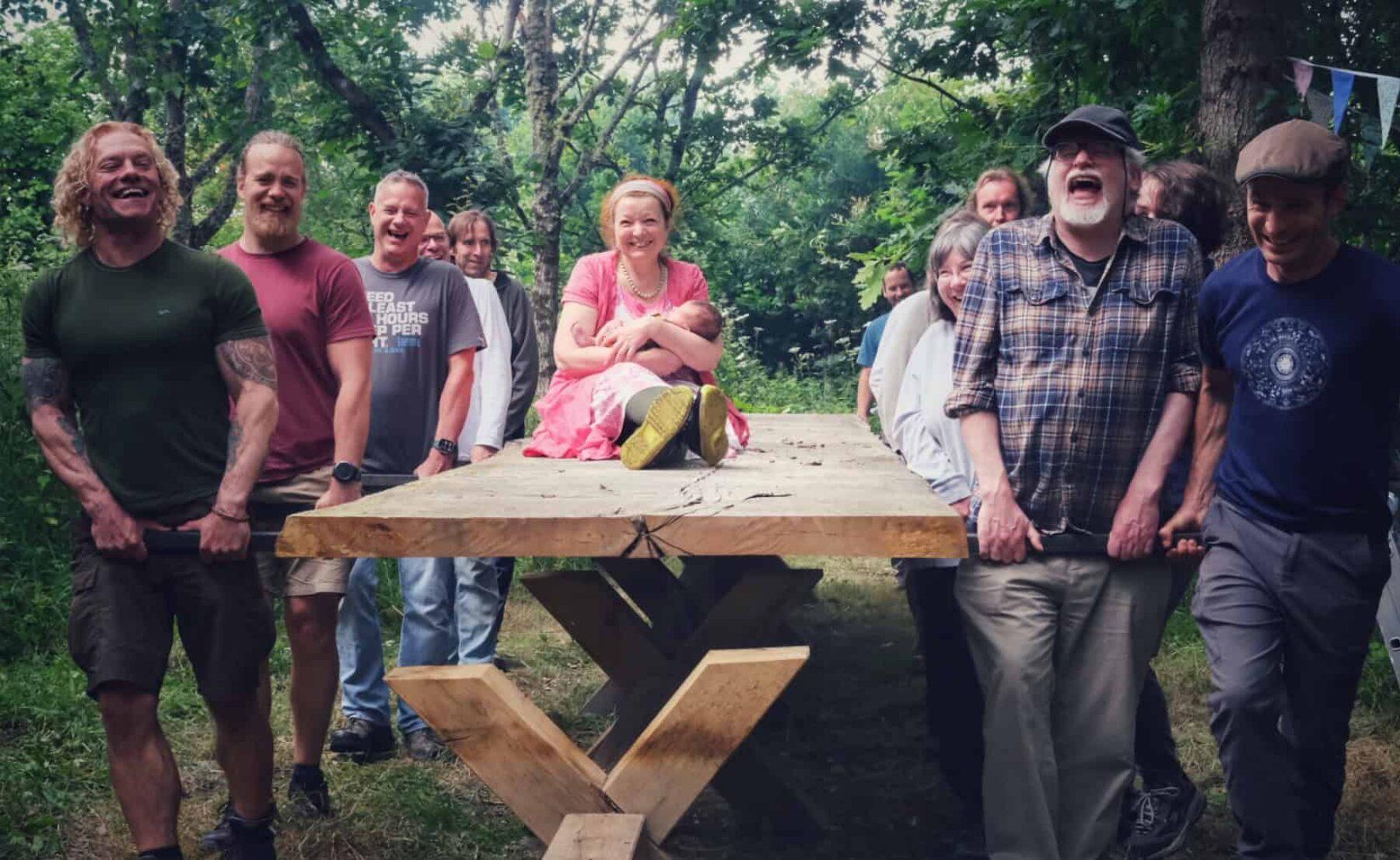 Image for Community project turns Tudor oak into a single-tree table
