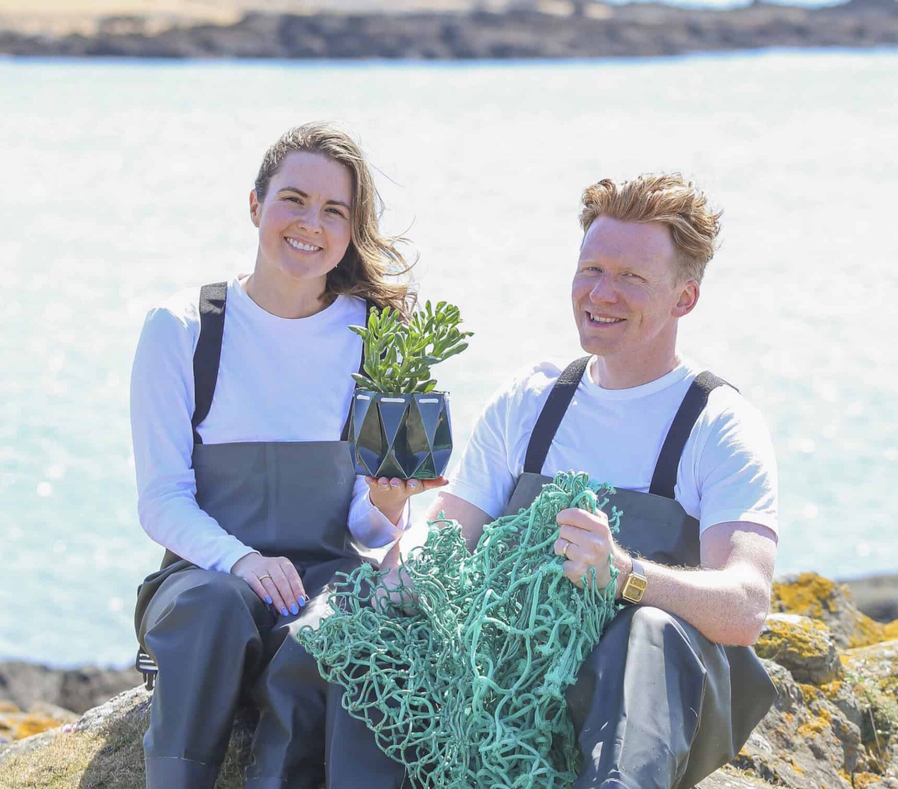 Image for Plastic with a past: traceable pots made from reclaimed fishing nets 
