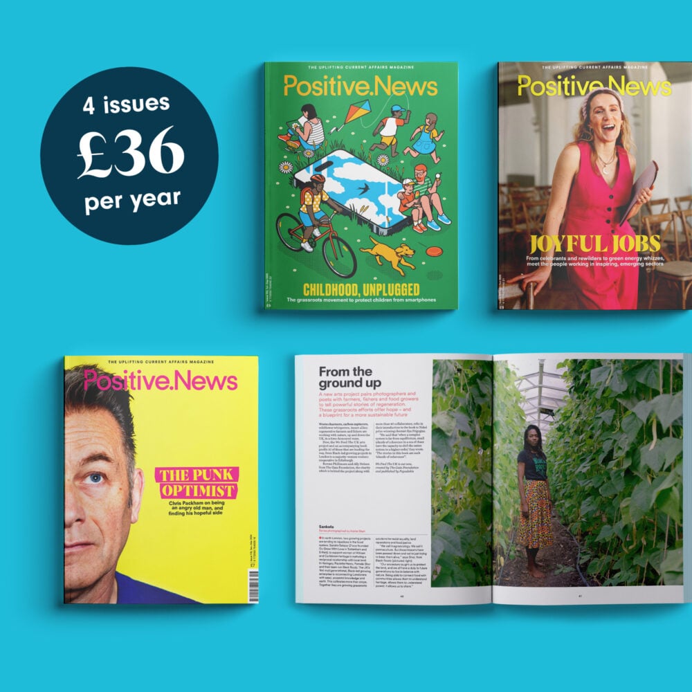 Positive News issue covers