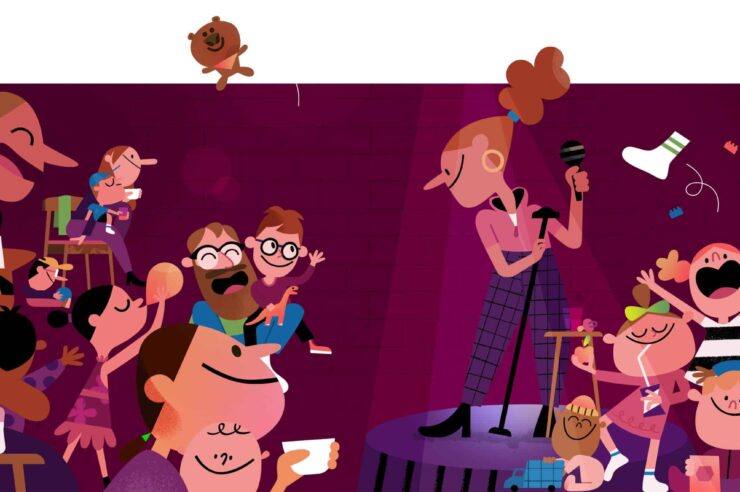 Image for Spit-up, stand-up: the comedy clubs for mums (and babies too)