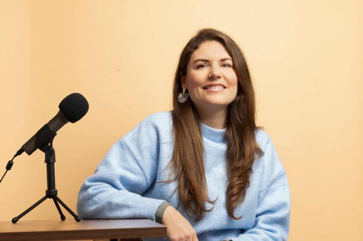 Image for Behind the scenes of the first Positive News video podcast