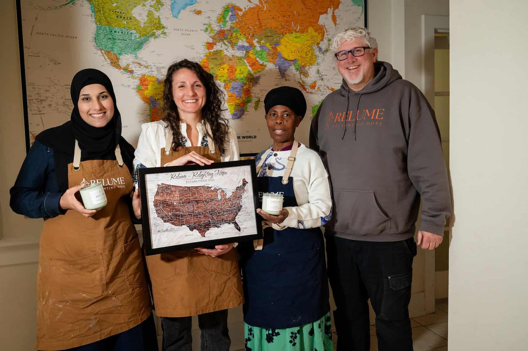Image for Refugee candlemakers rebuilding lives through work