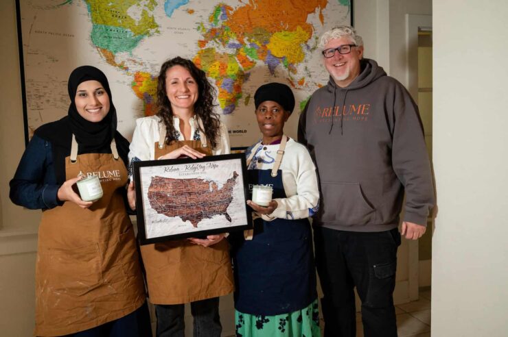 Image for Refugee candlemakers rebuilding lives through work