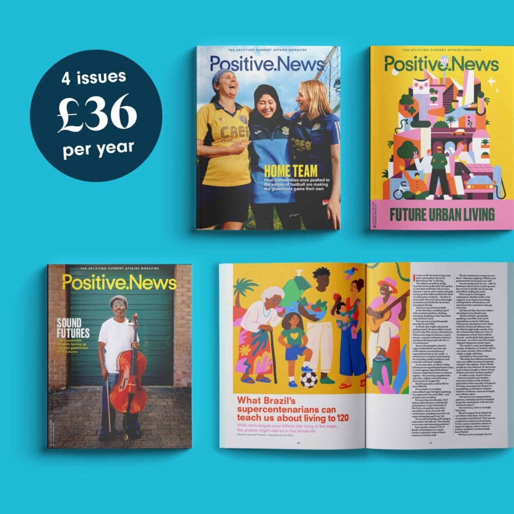 Positive News issue covers
